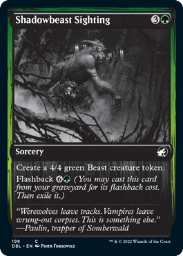 Shadowbeast Sighting [Innistrad: Double Feature] | Game Master's Emporium (The New GME)