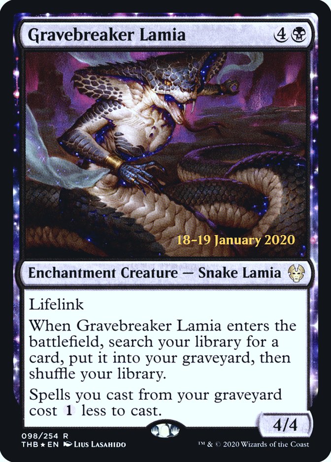 Gravebreaker Lamia [Theros Beyond Death Prerelease Promos] | Game Master's Emporium (The New GME)