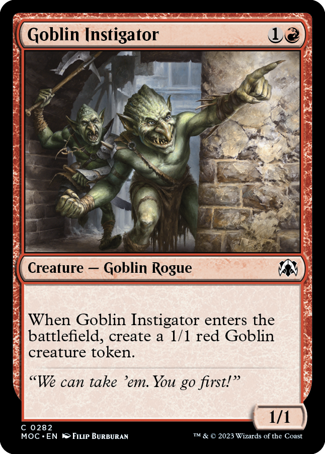 Goblin Instigator [March of the Machine Commander] | Game Master's Emporium (The New GME)