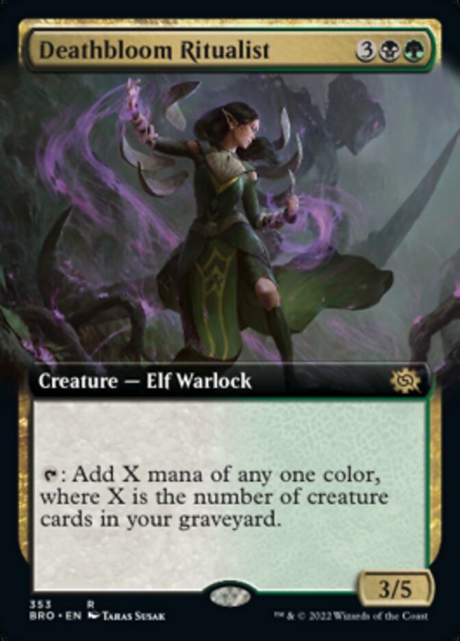Deathbloom Ritualist (Extended Art) [The Brothers' War] | Game Master's Emporium (The New GME)