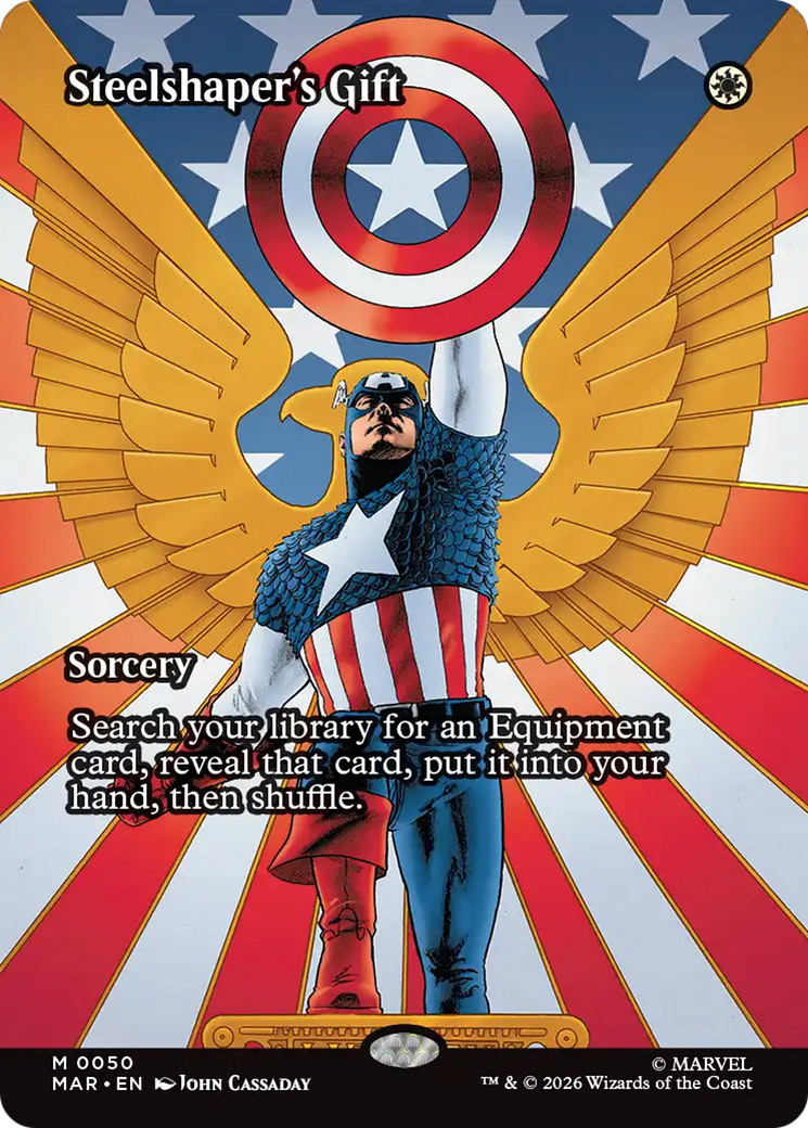 Steelshaper's Gift (Borderless) [Marvel Universe: Eternal-Legal] | Game Master's Emporium (The New GME)
