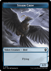 Storm Crow // Frog Lizard Double-Sided Token [Bloomburrow Commander Tokens] | Game Master's Emporium (The New GME)