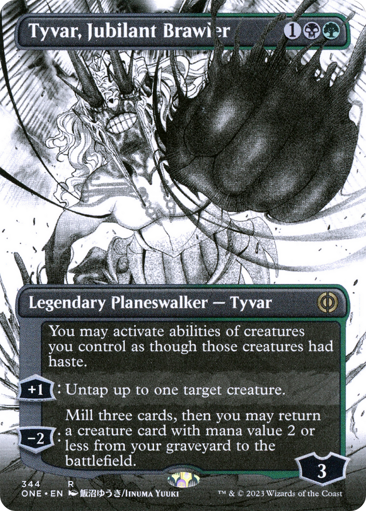 Tyvar, Jubilant Brawler (Borderless Manga) [Phyrexia: All Will Be One] | Game Master's Emporium (The New GME)