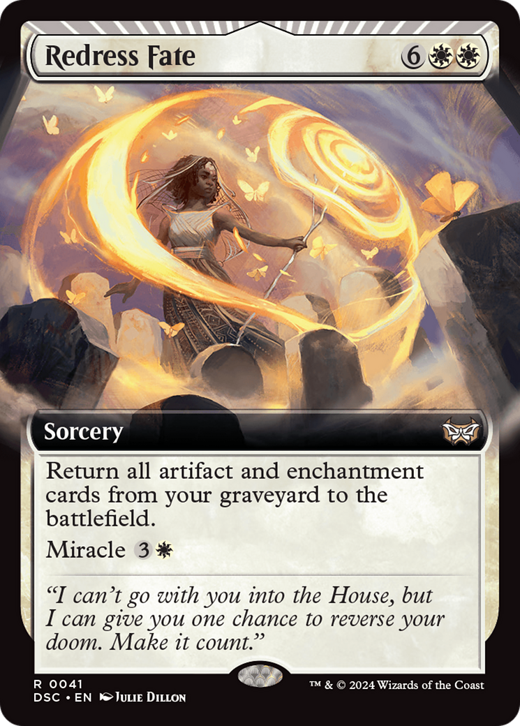 Redress Fate (Extended Art) [Duskmourn: House of Horror Commander] | Game Master's Emporium (The New GME)