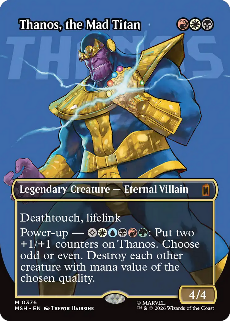 Thanos, the Mad Titan (Borderless) (0376) [Marvel Super Heroes] | Game Master's Emporium (The New GME)