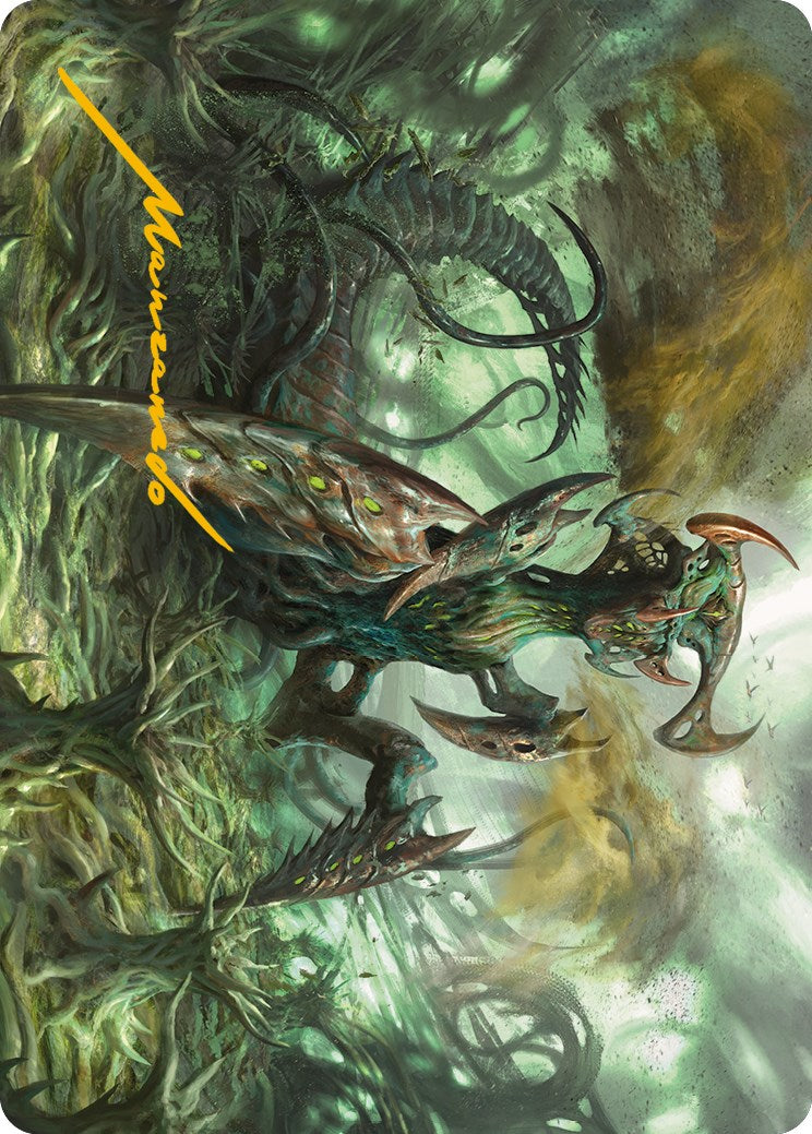 Zopandrel, Hunger Dominus Art Card (Gold-Stamped Signature) [Phyrexia: All Will Be One Art Series] | Game Master's Emporium (The New GME)