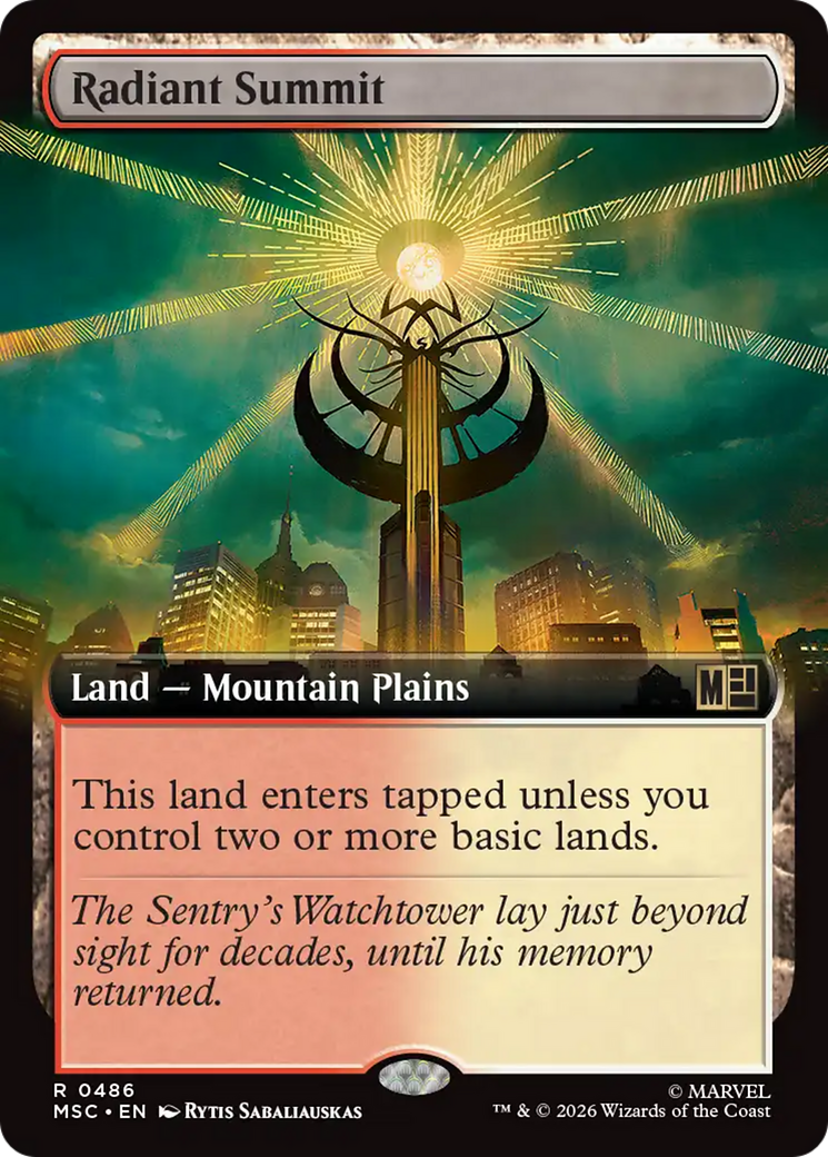 Radiant Summit (Extended Art) [Marvel Super Heroes Commander] | Game Master's Emporium (The New GME)