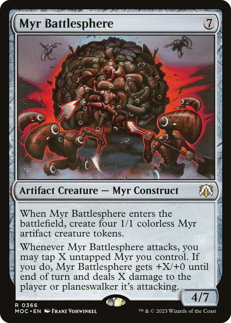 Myr Battlesphere (Ripple Foil) [Modern Horizons 3 Commander] | Game Master's Emporium (The New GME)