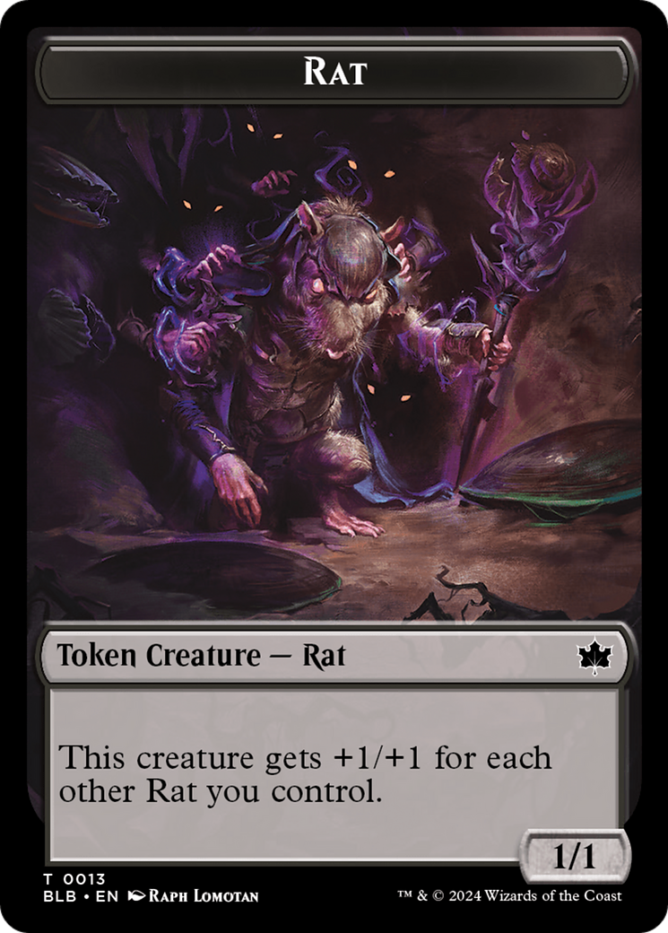 Rat Token [Bloomburrow Tokens] | Game Master's Emporium (The New GME)