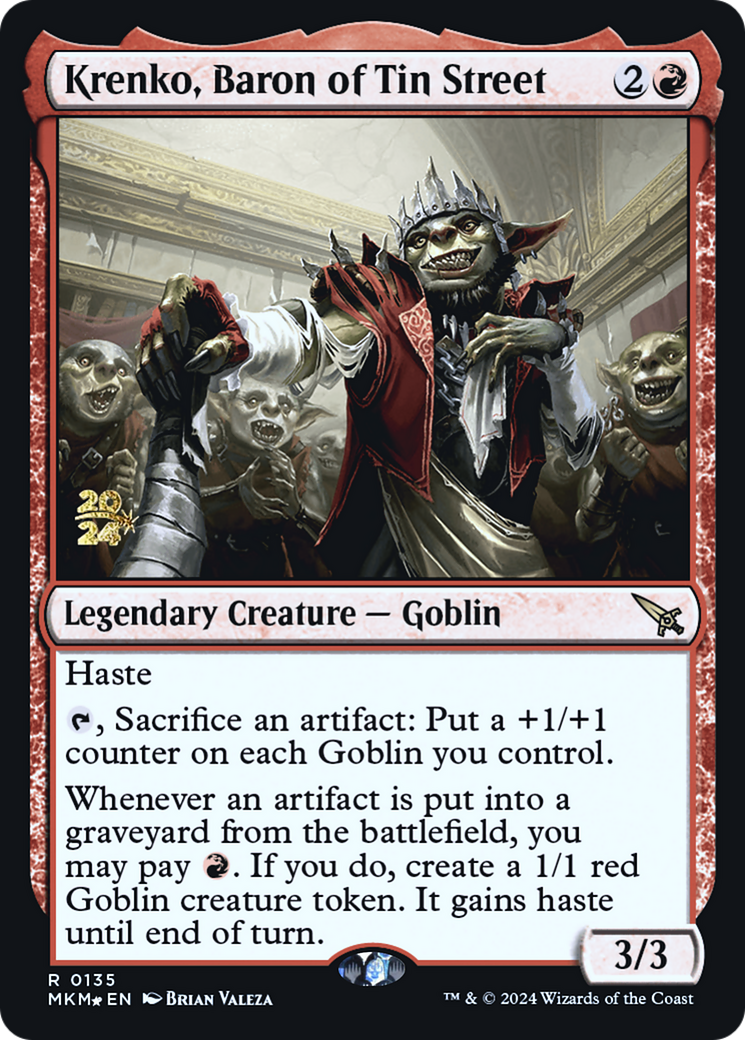 Krenko, Baron of Tin Street [Murders at Karlov Manor Prerelease Promos] | Game Master's Emporium (The New GME)