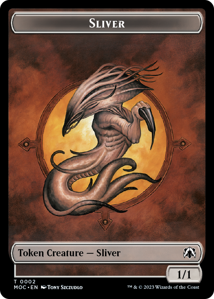 Goblin // Sliver Double-Sided Token [March of the Machine Commander Tokens] | Game Master's Emporium (The New GME)