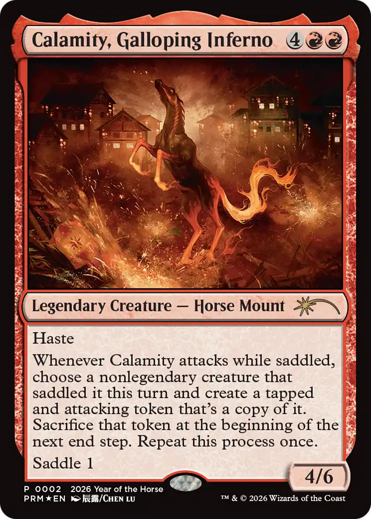 Calamity, Galloping Inferno (Year of the Horse 2026) [Standard Showdown Promos] | Game Master's Emporium (The New GME)