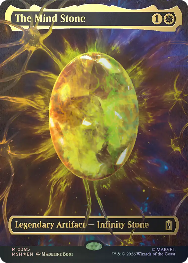 The Mind Stone (Borderless) (Cosmic Foil) [Marvel Super Heroes] | Game Master's Emporium (The New GME)