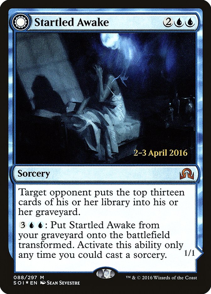 Startled Awake // Persistent Nightmare [Shadows over Innistrad Prerelease Promos] | Game Master's Emporium (The New GME)