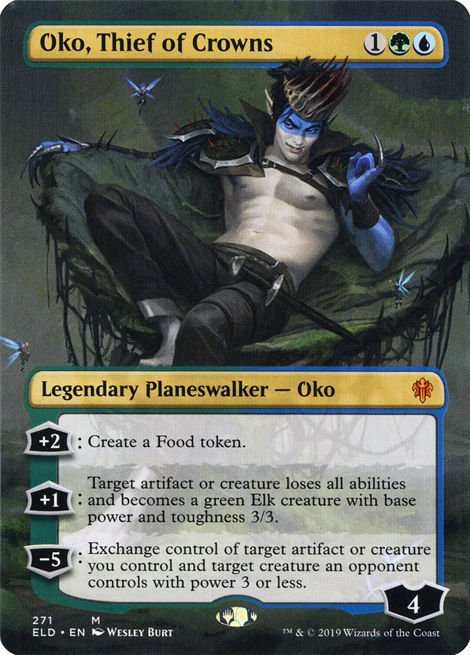 Oko, Thief of Crowns (Borderless) [Throne of Eldraine] | Game Master's Emporium (The New GME)