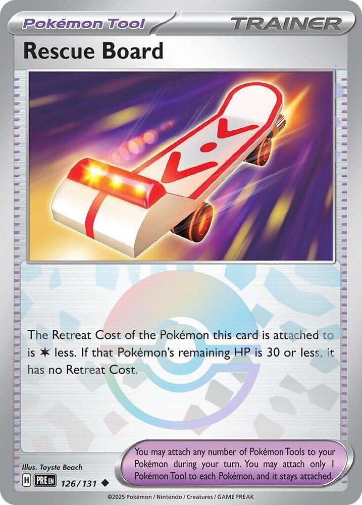 Rescue Board (126/131) (Poke Ball Pattern) [Scarlet & Violet: Prismatic Evolutions] | Game Master's Emporium (The New GME)