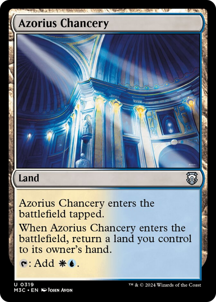 Azorius Chancery (Ripple Foil) [Modern Horizons 3 Commander] | Game Master's Emporium (The New GME)