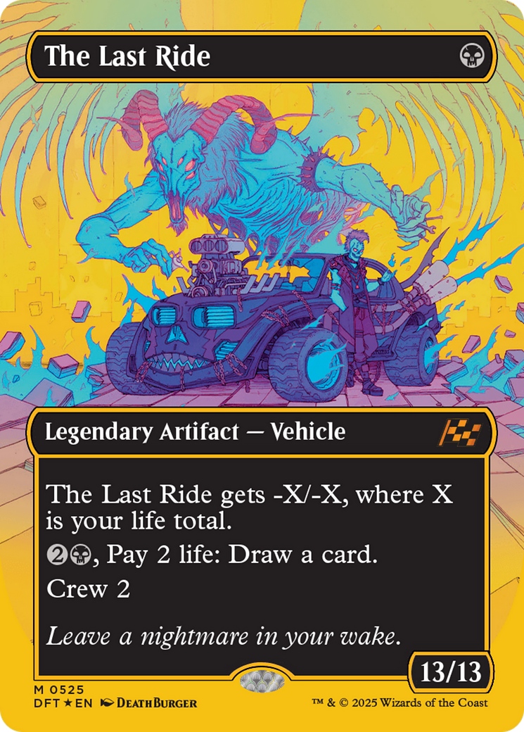 The Last Ride (Borderless) (First-Place Foil) [Aetherdrift] | Game Master's Emporium (The New GME)