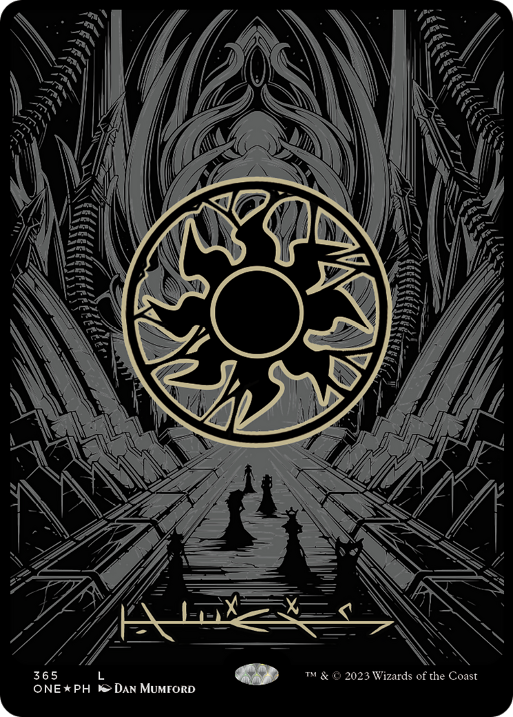 Plains (365) (Oil Slick Raised Foil) [Phyrexia: All Will Be One] | Game Master's Emporium (The New GME)