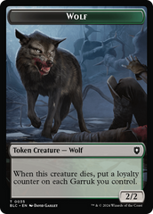 Human Soldier // Wolf (035) Double-Sided Token [Bloomburrow Commander Tokens] | Game Master's Emporium (The New GME)