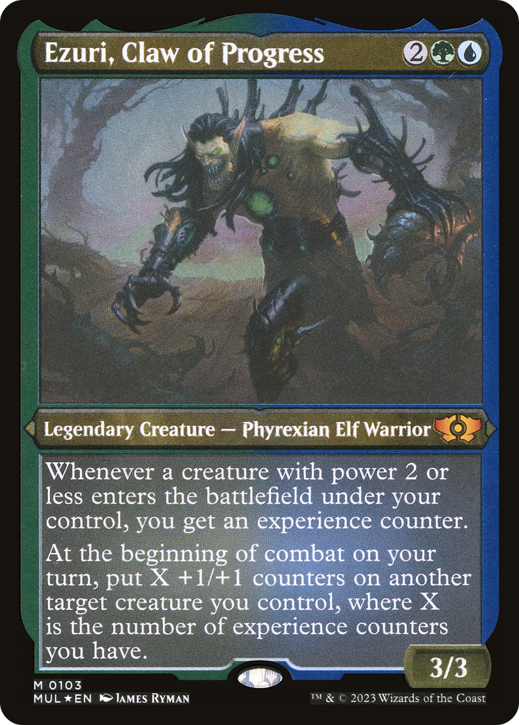 Ezuri, Claw of Progress (Foil Etched) [Multiverse Legends] | Game Master's Emporium (The New GME)