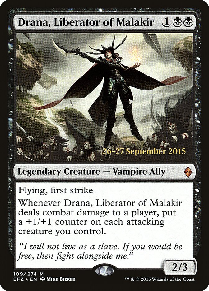 Drana, Liberator of Malakir [Battle for Zendikar Prerelease Promos] | Game Master's Emporium (The New GME)