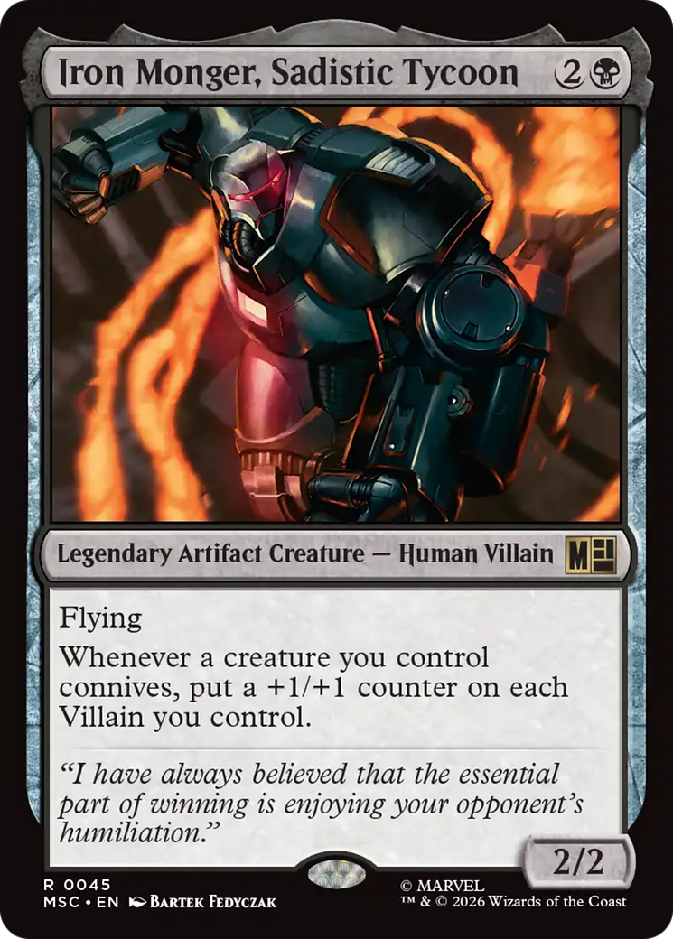 Iron Monger, Sadistic Tycoon (Surge Foil) [Marvel Super Heroes Commander] | Game Master's Emporium (The New GME)