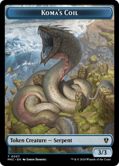 Tentacle // Koma's Coil Double-Sided Token [Murders at Karlov Manor Commander Tokens] | Game Master's Emporium (The New GME)