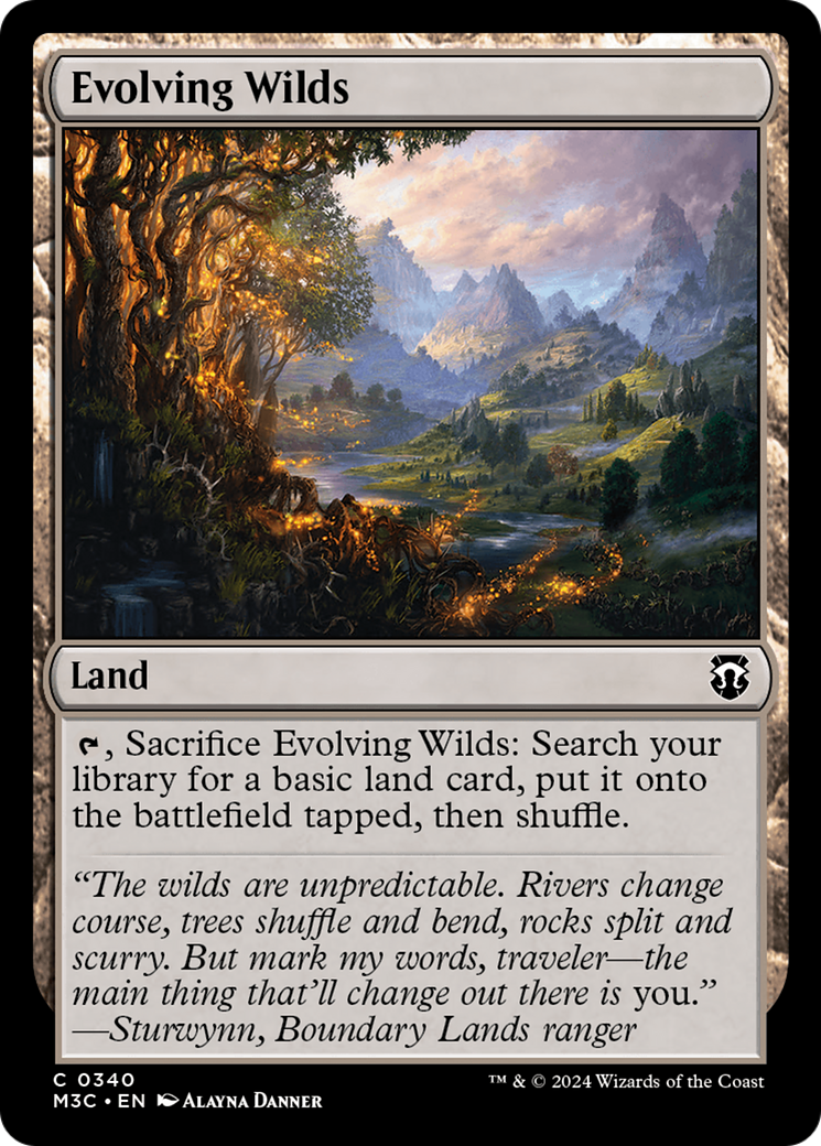 Evolving Wilds (Ripple Foil) [Modern Horizons 3 Commander] | Game Master's Emporium (The New GME)