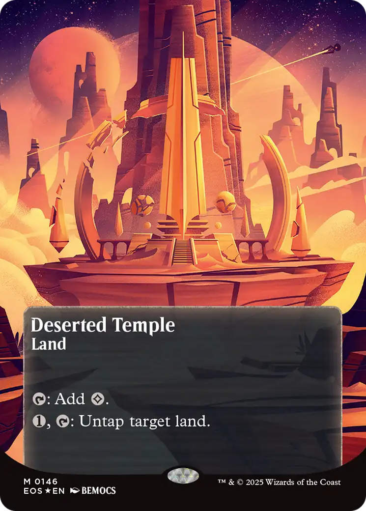 Deserted Temple (0146) (Borderless) (Galaxy Foil) [Edge of Eternities: Stellar Sights] | Game Master's Emporium (The New GME)