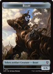 Construct // Beast (0011) Double-Sided Token [Aetherdrift Commander Tokens] | Game Master's Emporium (The New GME)
