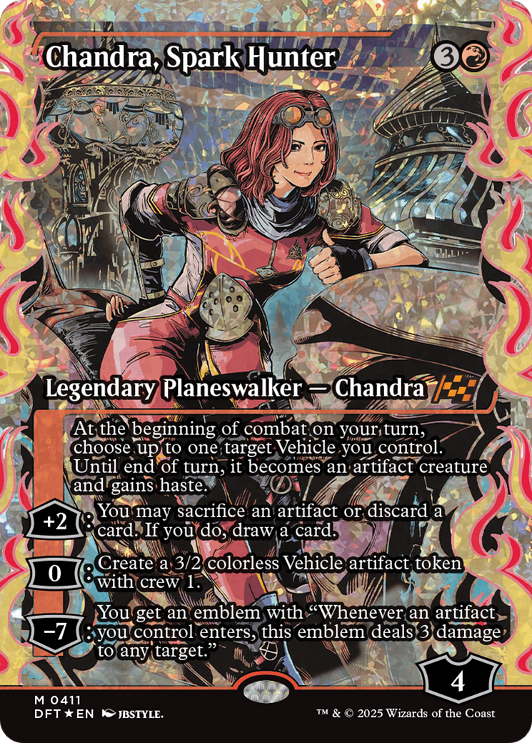 Chandra, Spark Hunter (Showcase) (Fracture Foil) [Aetherdrift] | Game Master's Emporium (The New GME)