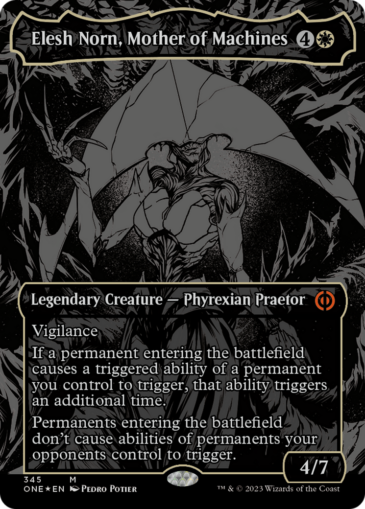 Elesh Norn, Mother of Machines (Oil Slick Raised Foil) [Phyrexia: All Will Be One] | Game Master's Emporium (The New GME)