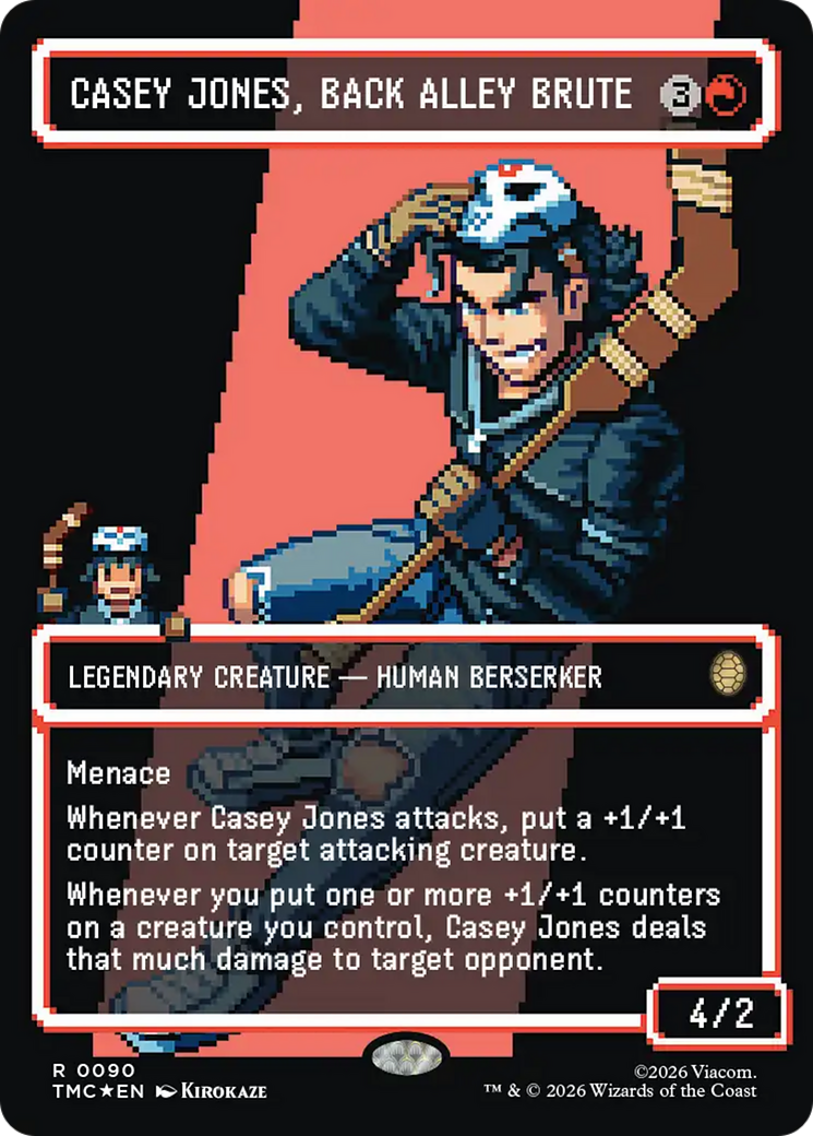 Casey Jones, Back Alley Brute (Borderless) (Surge Foil) [Teenage Mutant Ninja Turtles Commander] | Game Master's Emporium (The New GME)