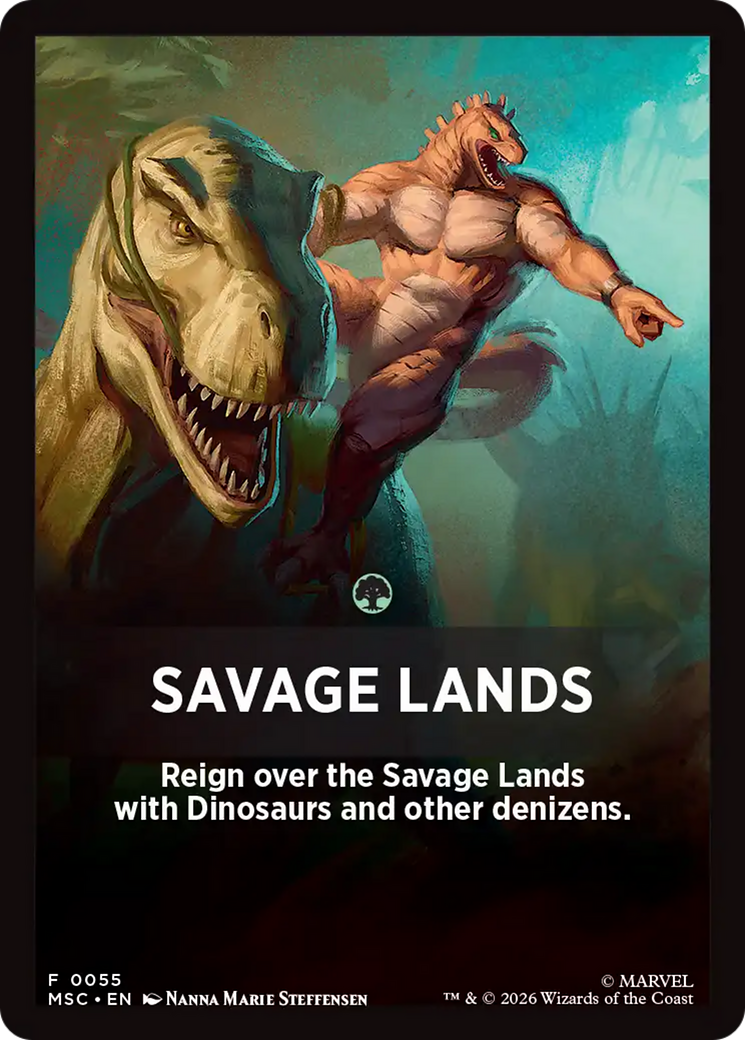 Savage Lands Theme Card [Marvel Super Heroes Commander] | Game Master's Emporium (The New GME)
