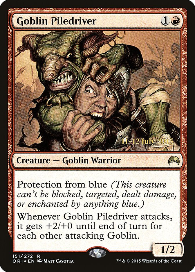 Goblin Piledriver [Magic Origins Prerelease Promos] | Game Master's Emporium (The New GME)