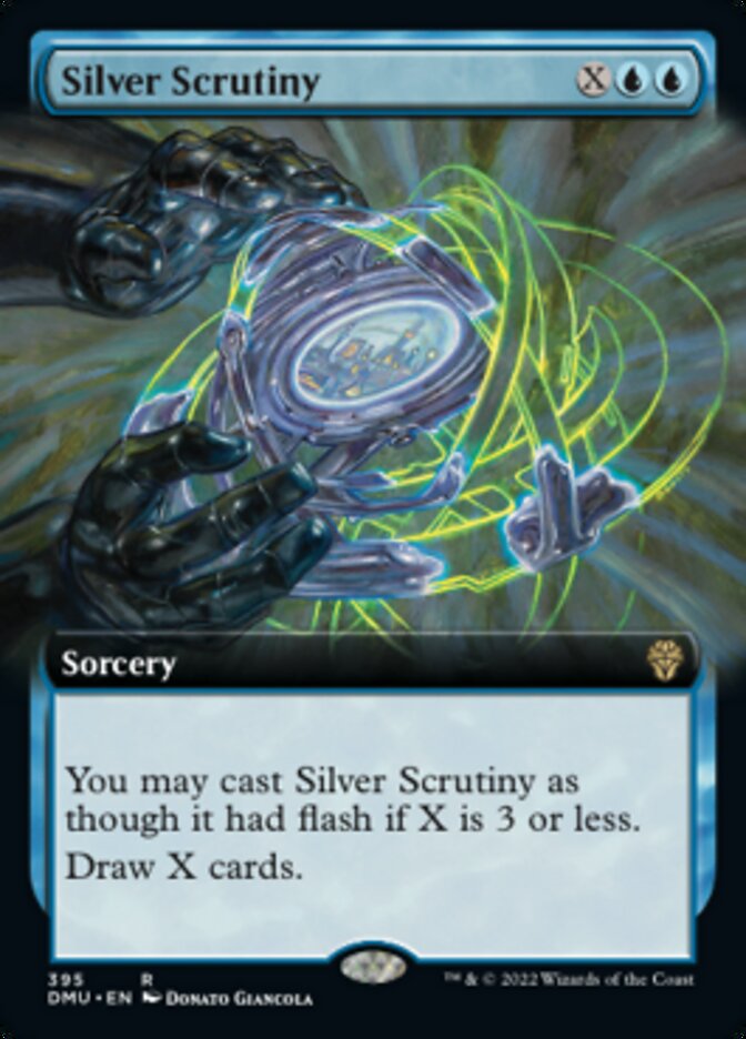 Silver Scrutiny (Extended Art) [Dominaria United] | Game Master's Emporium (The New GME)