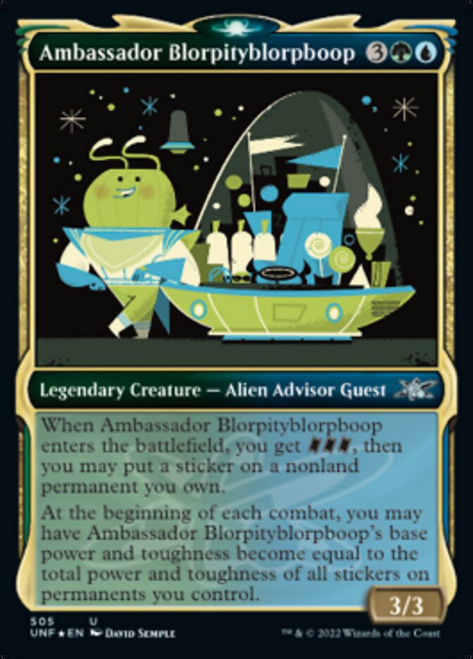 Ambassador Blorpityblorpboop (Showcase) (Galaxy Foil) [Unfinity] | Game Master's Emporium (The New GME)