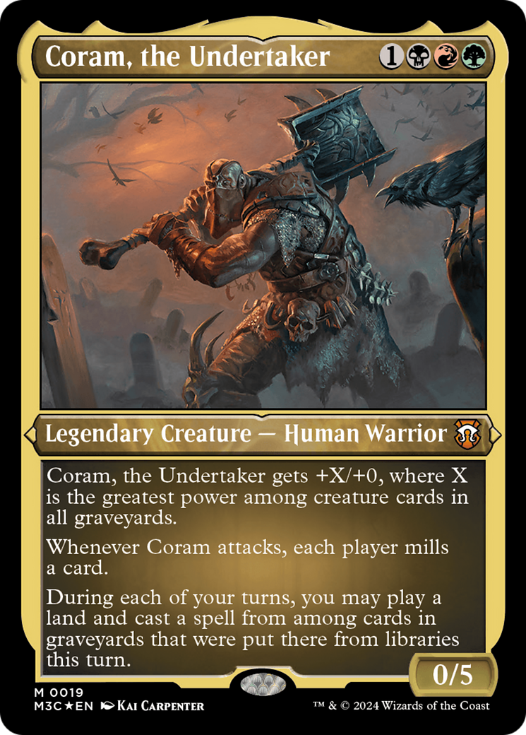 Coram, the Undertaker (Foil Etched) [Modern Horizons 3 Commander] | Game Master's Emporium (The New GME)