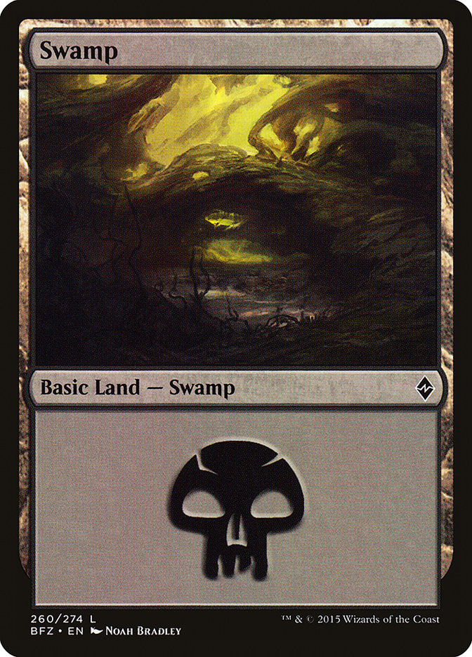 Swamp (260) [Battle for Zendikar] | Game Master's Emporium (The New GME)