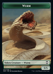 Elf Warrior // Wurm Double-Sided Token [Streets of New Capenna Commander Tokens] | Game Master's Emporium (The New GME)