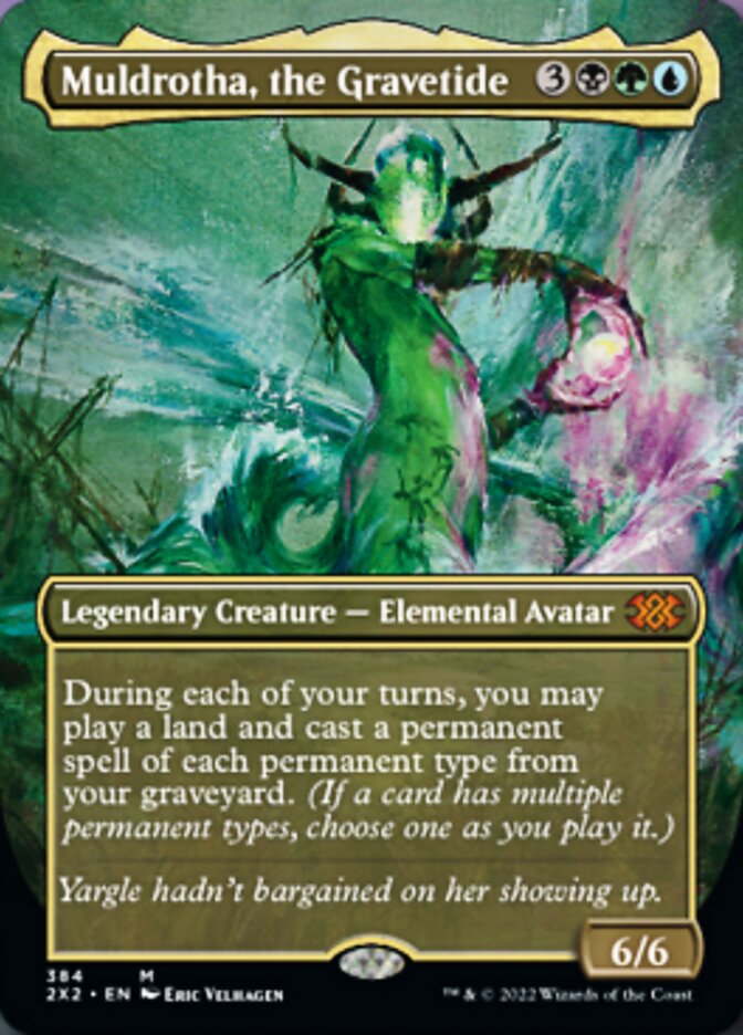 Muldrotha, the Gravetide (Borderless Alternate Art) [Double Masters 2022] | Game Master's Emporium (The New GME)
