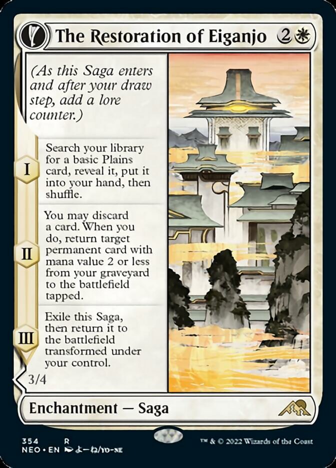 The Restoration of Eiganjo // Architect of Restoration (Showcase Soft Glow) [Kamigawa: Neon Dynasty] | Game Master's Emporium (The New GME)