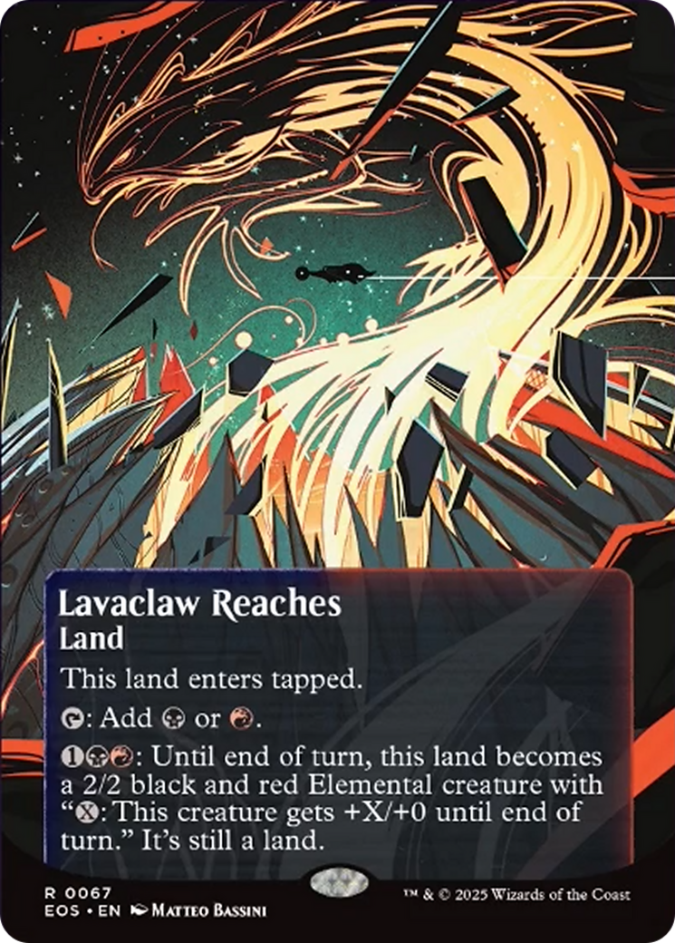 Lavaclaw Reaches (0067) (Borderless) [Edge of Eternities: Stellar Sights] | Game Master's Emporium (The New GME)
