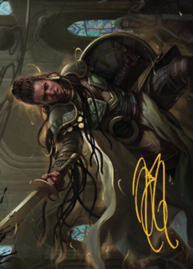 Shanna, Purifying Blade Art Card 1 (Gold-Stamped Signature) [Dominaria United Art Series] | Game Master's Emporium (The New GME)