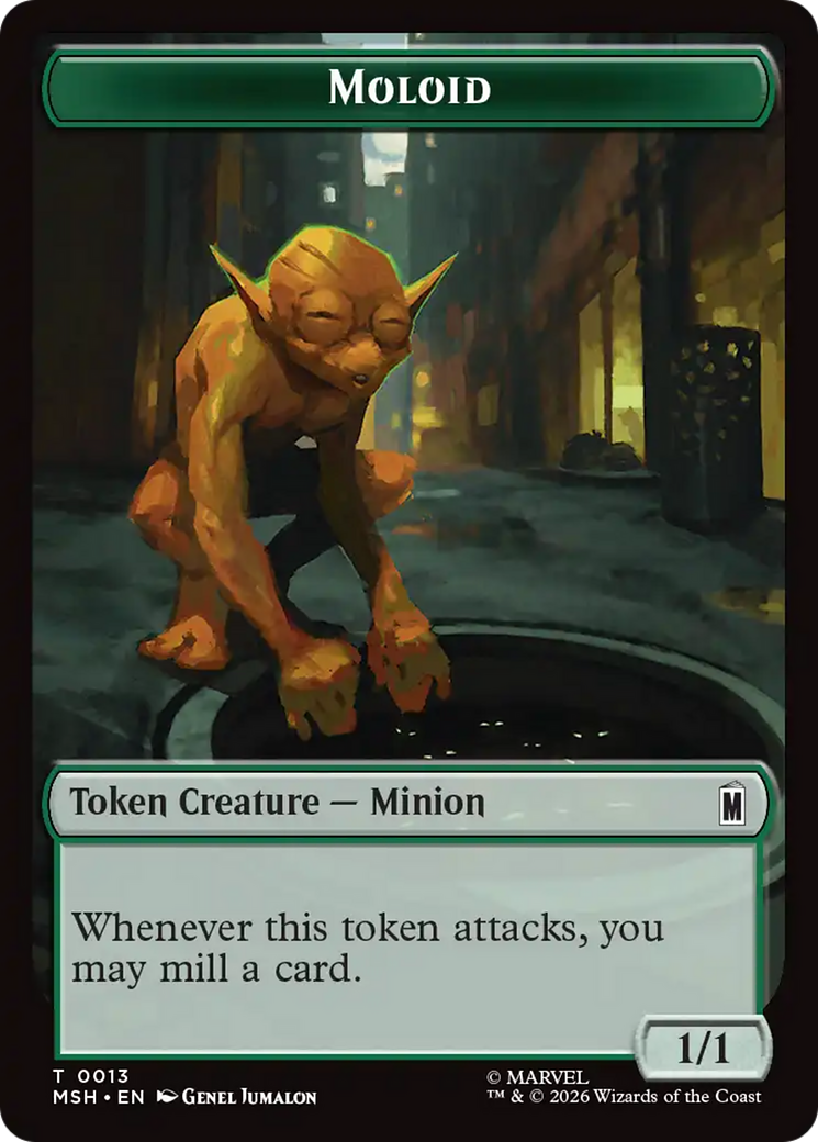 Wall // Moloid Double-Sided Token [Marvel Super Heroes Tokens] | Game Master's Emporium (The New GME)