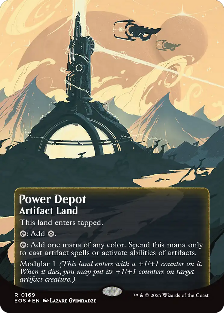 Power Depot (0169) (Borderless) (Galaxy Foil) [Edge of Eternities: Stellar Sights] | Game Master's Emporium (The New GME)