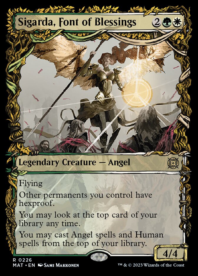 Sigarda, Font of Blessings (Showcase Halo Foil) [March of the Machine: The Aftermath] | Game Master's Emporium (The New GME)