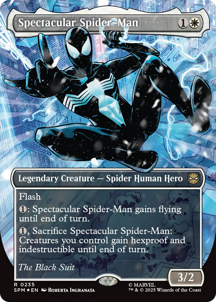 Spectacular Spider-Man (0235) (Borderless) (Textured Foil) [Marvel's Spider-Man] | Game Master's Emporium (The New GME)