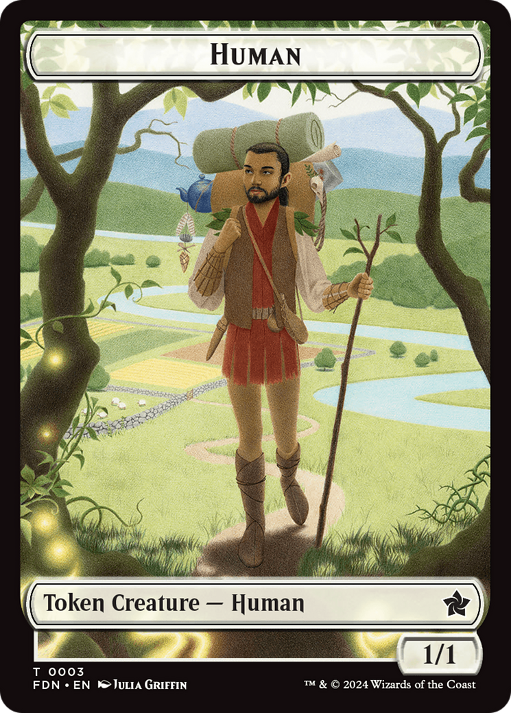 Copy // Human Double-Sided Token [Foundations Tokens] | Game Master's Emporium (The New GME)